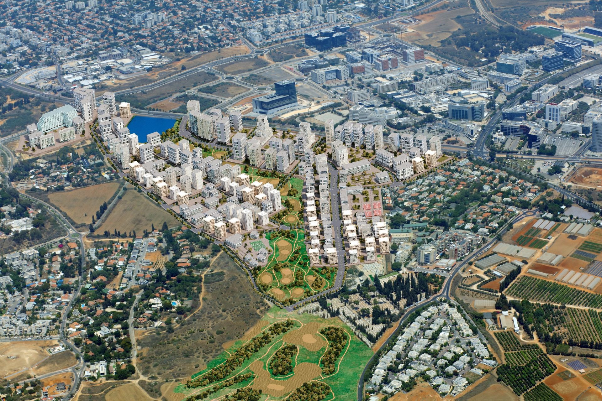 הדמיית שולחן עגול — מבט מצפון-מערב